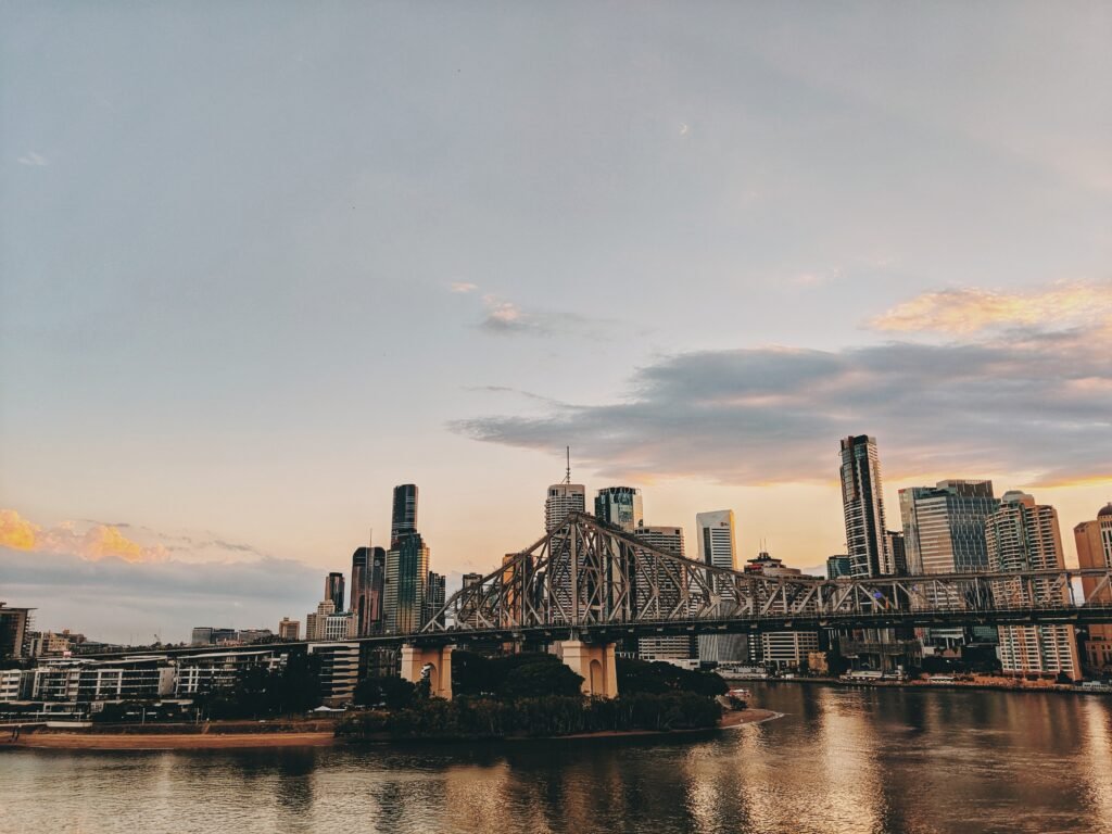 metro Australia City at sunset